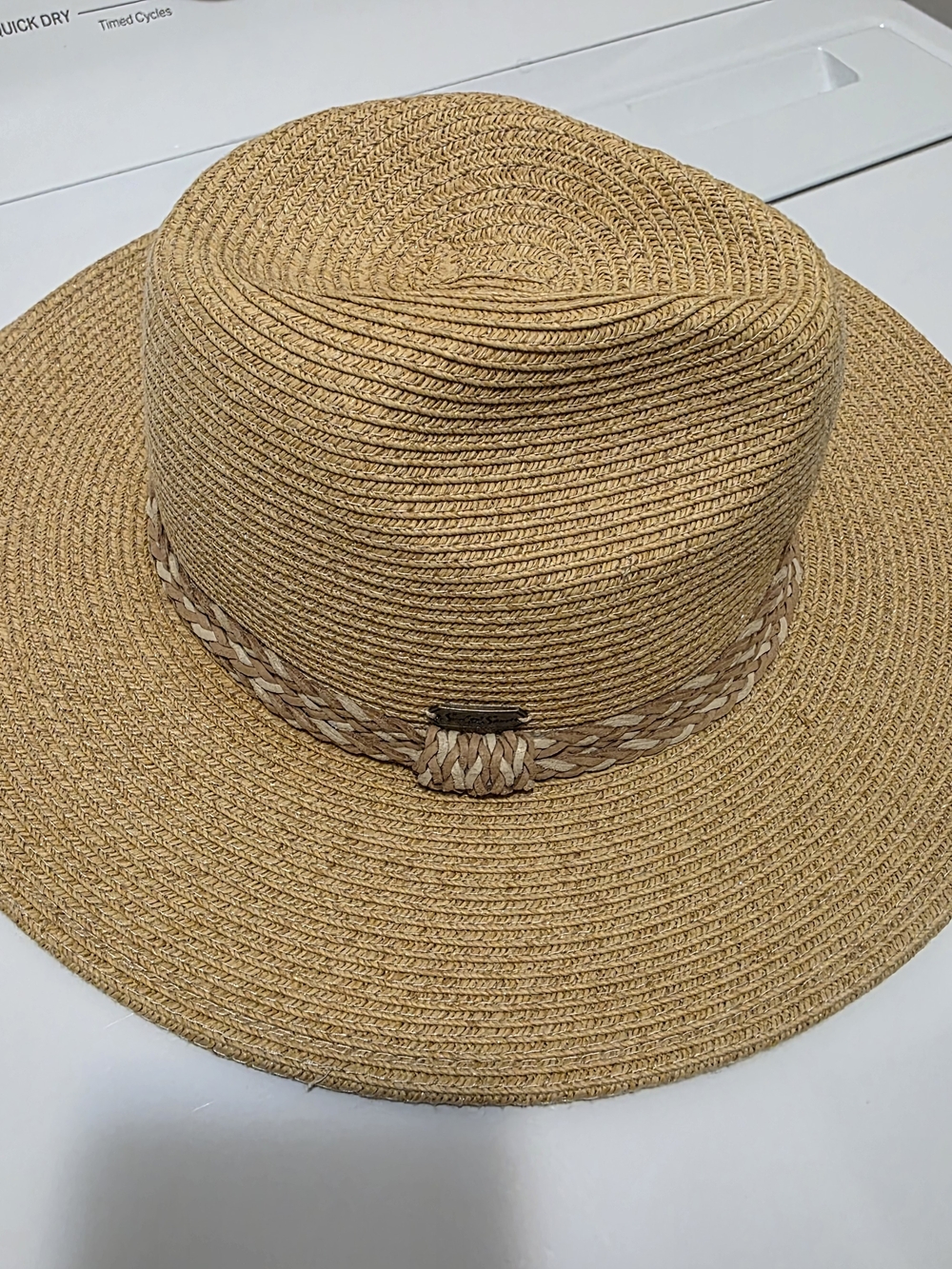 Classic Braided Straw Sun Hat in Tan